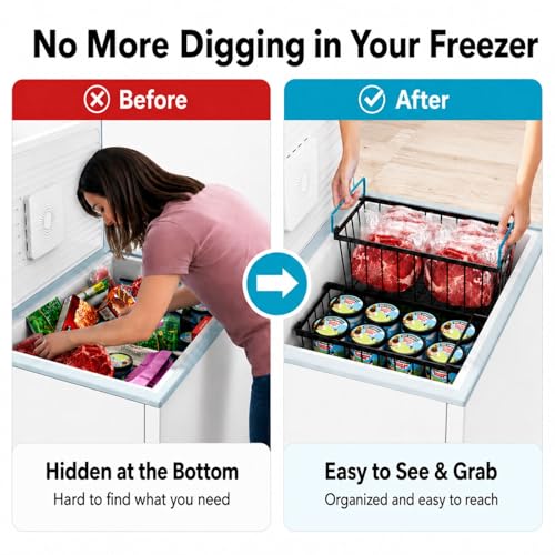 Freezer Organizer Bins - Small Storage Baskets for 7 - Image 5
