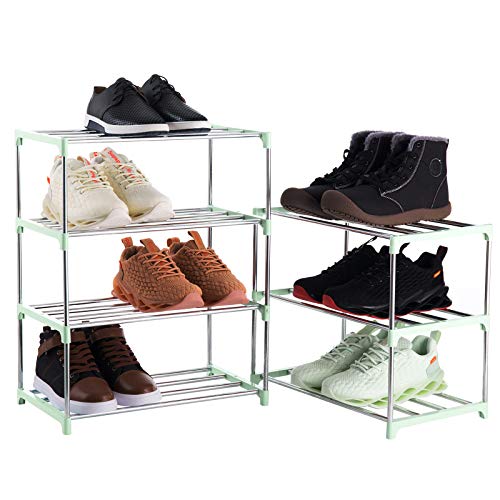 4-Tier Stackable Small Shoe Rack, Lightweight Shoe Shelf Storage - Image 5