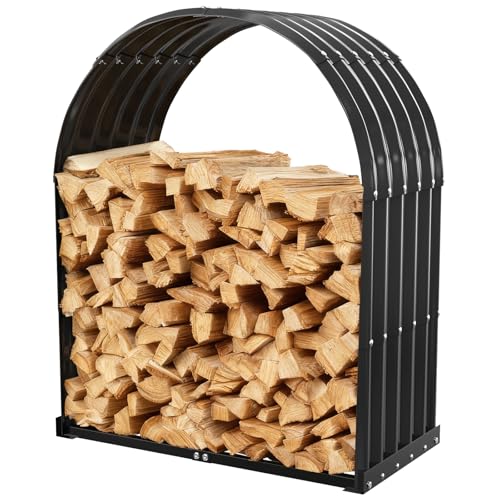 TBMLC Heavy-Duty Black Firewood Storage Shed with Round - Image 2