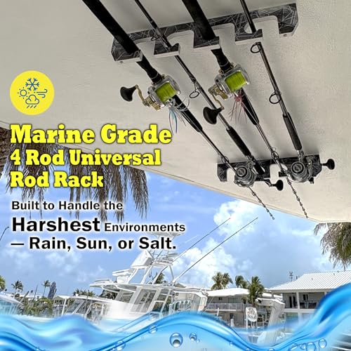 Rush Creek Creations Reel Salty Marine-Grade 4-Rod Fishing Rod - Image 5