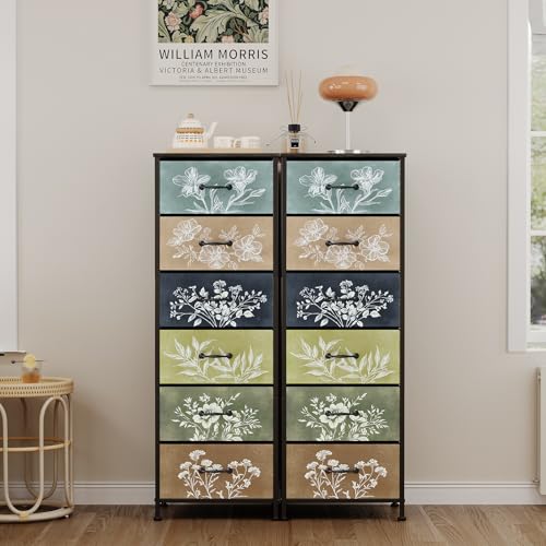Tohomeor Vintage Dresser Vertical Nightstand with Neutral - Image 7