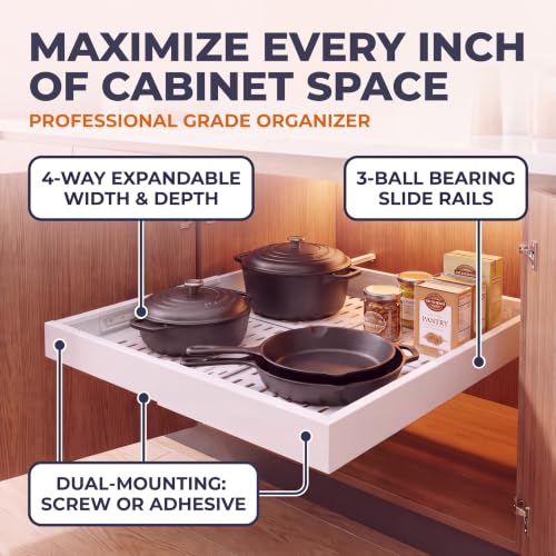 Expandable Pull Out Cabinet Organizer | 4-Way | Home Organization - Image 6