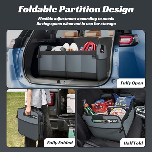 Trunk Organizer for Car - 70L Collapsible Sturdy Car - Image 5