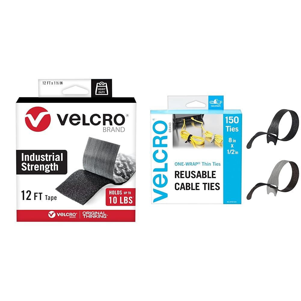 VELCRO Brand Heavy Duty Tape | 12 Foot Roll | Strong - Image 2