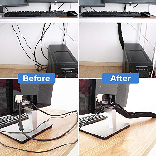 JOTO 4 Pack Cable Management Sleeve 19-20 Inches -Black - Image 5