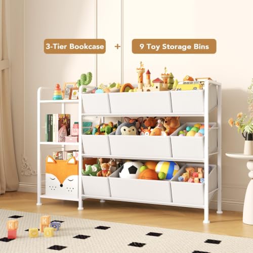 BBLIKE Kids Bookshelf and Toy Storage Organizer with 9 - Image 7