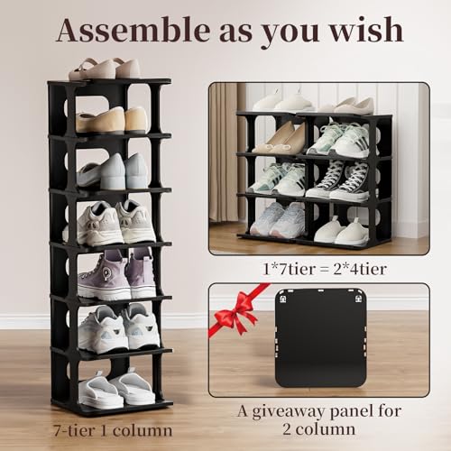 HAIXIN 7-Tier Narrow Vertical Shoe Rack, Skinny Shoe | All Products - Image 6