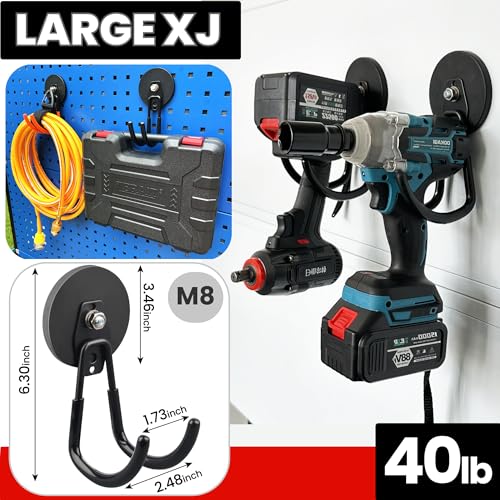 Heavy Duty Magnetic Garage Hooks Kit,12 Pack Strong | Garage Storage - Image 7