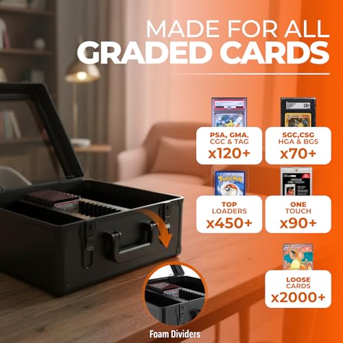 3Row Graded Card Storage Box with Graded Card Case | Home Organization - Image 4