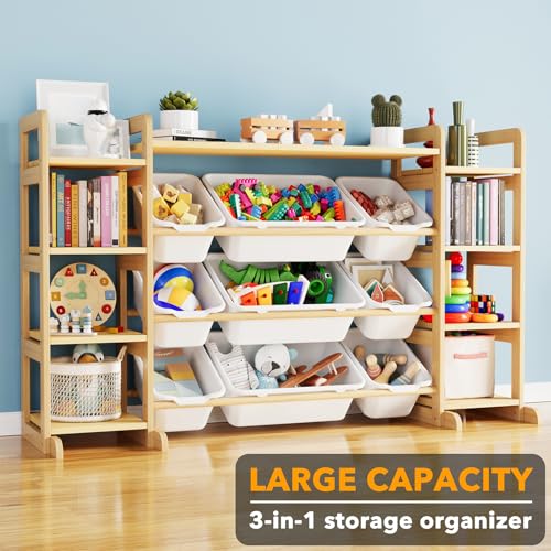 SpaceAid Large Toy Storage Organizer 9 Shelves 9 Bins, Toy - Image 5