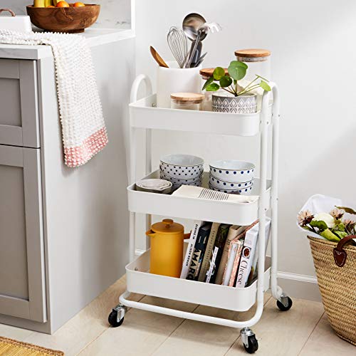 Amazon Basics 3-Tier Rolling Utility Cart, Storage Organizer - Image 7