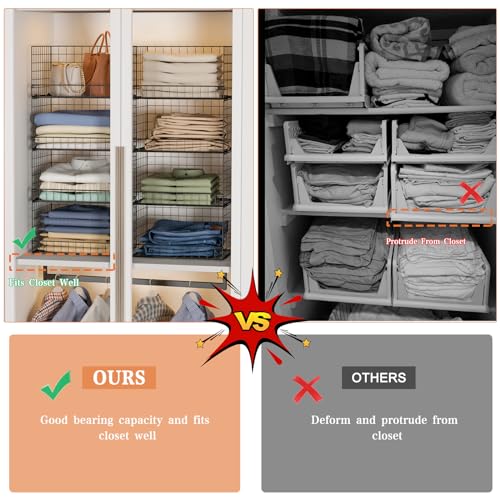 Yociyoga 4-Tier Stackable Closet Organizers and Storage Shelves - Image 3