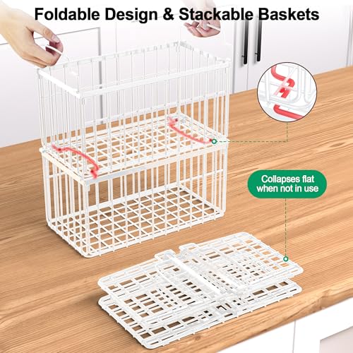 Freezer Organizer Bins, 4 Pack Big Baskets for 5/ 7 Cu.FT - Image 4