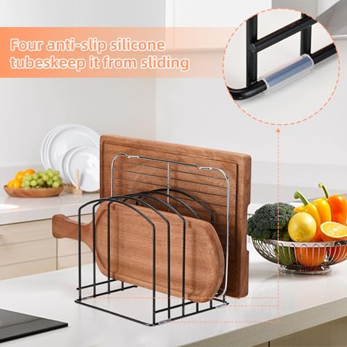 2PCS Cutting Board Organizer for Cabinet, 5 Standard (1.1") Slots - Image 5