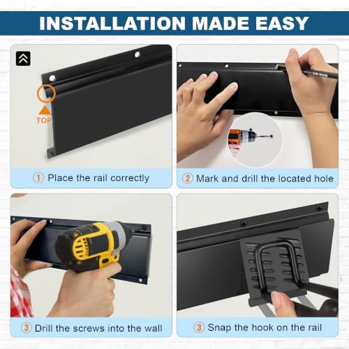 Garage Tool Organizer Wall Mount, 80 Inch Heavy Duty | Garage Storage - Image 7