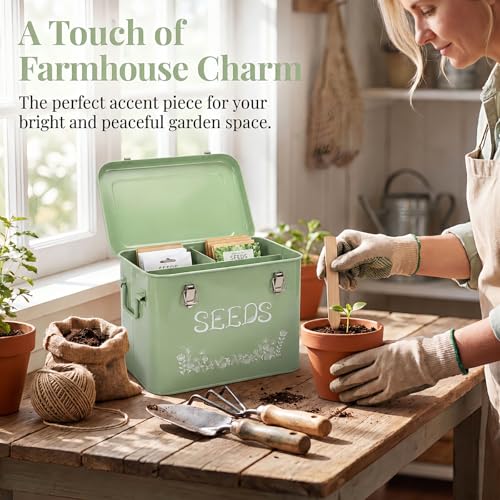 Covzoe Metal Seed Storage Organizer with String and 10 - Image 6