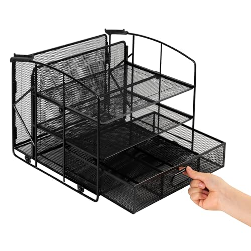 Amazon Basics Sturdy Rectangular Desktop Organizer with 3 Trays - Image 3