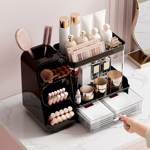 UFORU Makeup Organizer Countertop with Brush Holder for Vanity - Image 6