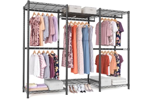 SONGMICS Closet Organizers and Storage, Clothes Rack with Shelves - Image 2