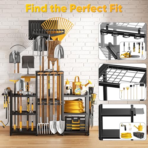 42" H Large Garden Tool Organizer, Holds Up to 86 Tools - Image 5