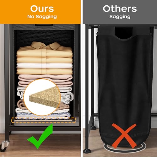 HOMEIJU Laundry Basket with Wheels, Rolling Laundry Hamper - Image 7