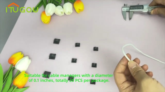 100 PCS Adhesive Cable Clips Cord Organizer (Small, Medium - Image 8