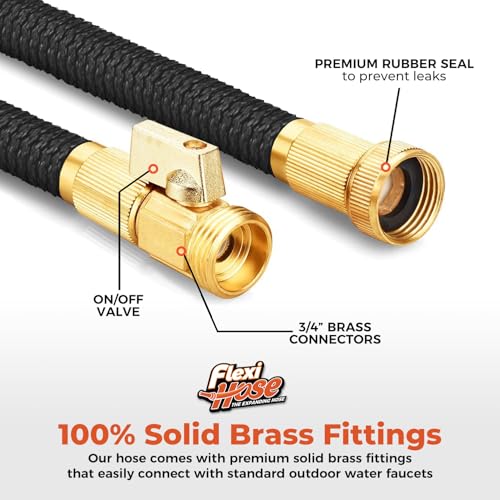 Flexi Hose Expandable Garden Hose, 100FT, Black - Image 6