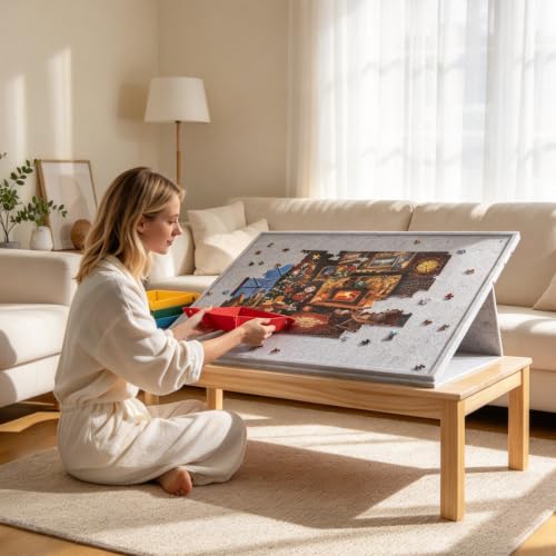Lavievert 2000 Piece Tilting & Foldable Puzzle Board for Adult - Image 3