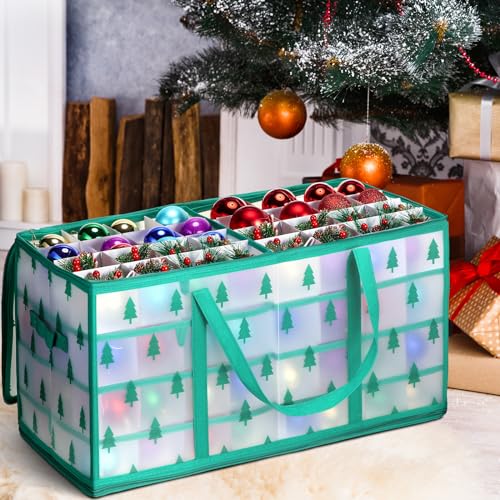 Hosuly 2 Pcs Plastic Christmas Ornaments Storage Box - Image 3