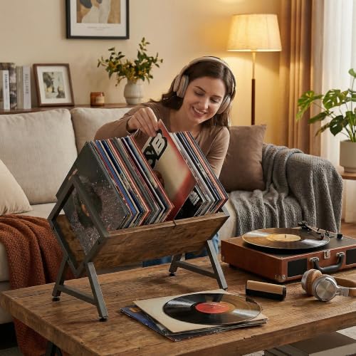 Vinyl Record Storage Holder, Space-Saving Album Organizer - Image 3
