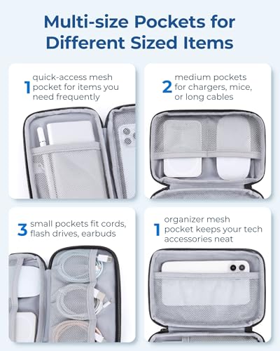 BAGSMART Electronics Travel Organizer for Cords, Zipper Pouch - Image 5