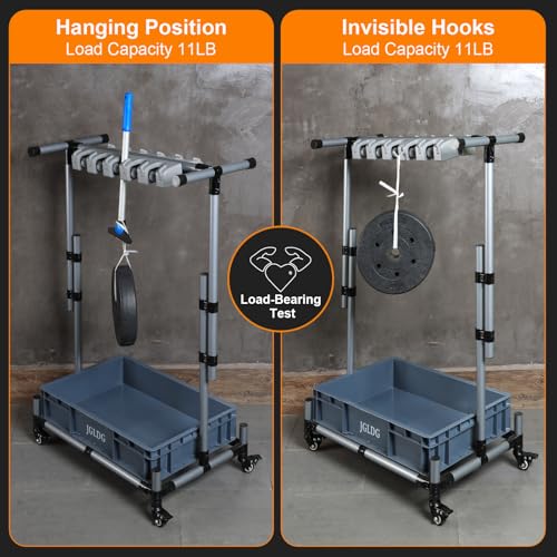 Freestanding Mobile Cleaning Tool Storage Rack, Mop and Broom - Image 7