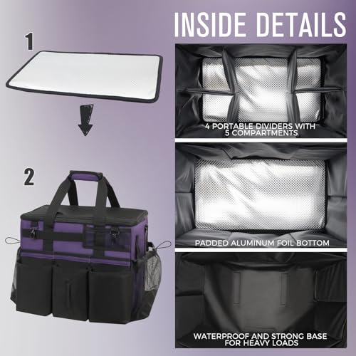 SCAVATA Rolling Cleaning Caddy Bag with Detachable Trolley - Image 5