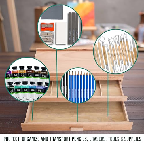 U.S. Art Supply 3-Drawer Artist Tool Supply Box | Home Organization - Image 7