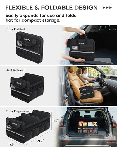 HOTOR Tactical Trunk Organizer - Car Storage with Front - Image 4