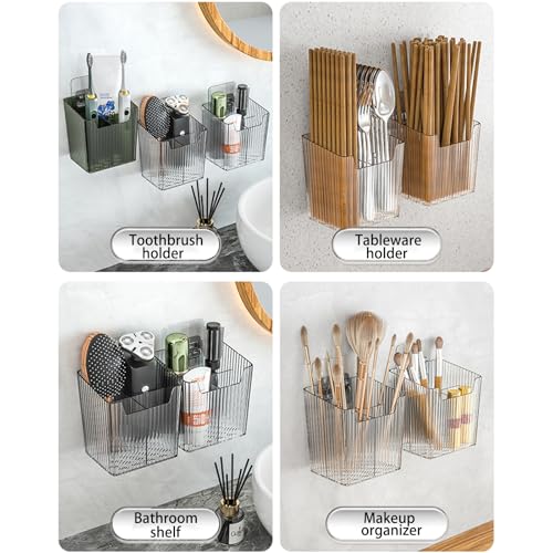 Lae Nuvole 2Pcs Storage Organizer Bins, Wall Shower Toothbrush - Image 7