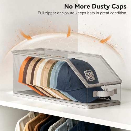 3 Packs Stackable Hat Storage for Baseball Caps Holds up - Image 6