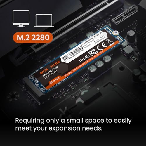 MMOMENT MT34 512GB PCIe 3.0 NVMe M.2 2280 SSD, 2000MB/s Read - Image 4