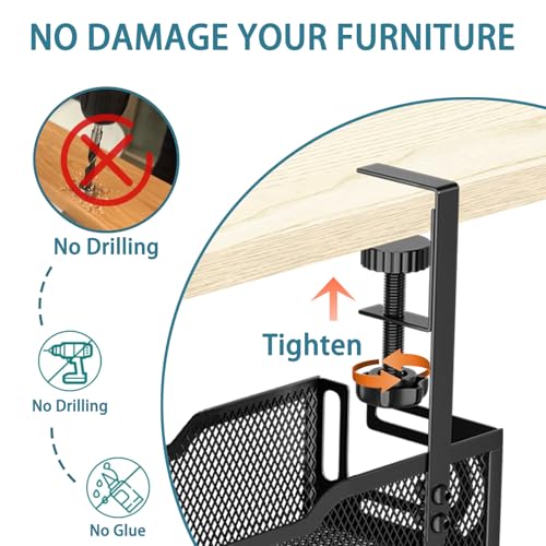 Under Desk Cable Management Tray, No Drill Mesh Cabl | Cable Managemen - Image 8