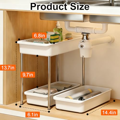 2-Tier Under Sink Organizer with Smooth Rolling Whee | All Products - Image 3
