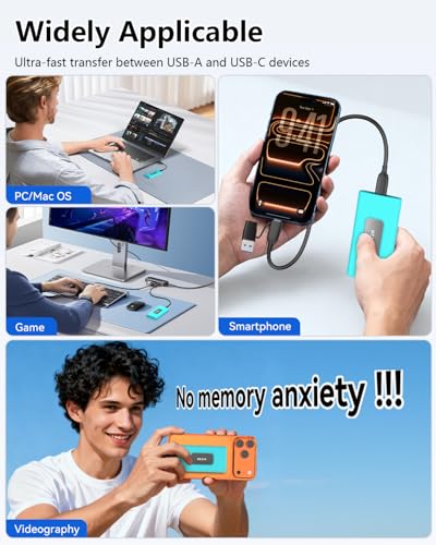 KEXIN 256GB External SSD Hard Drive USB 3.1 Type-c Portable Solid - Image 6