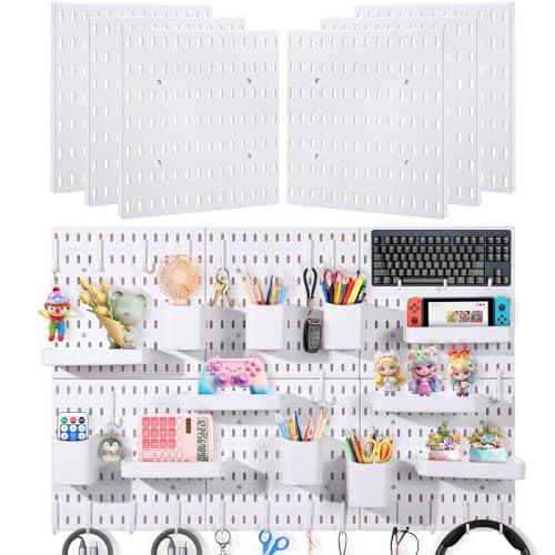 48 PCS Pegboard Wall Organizer Kit, 6 Panels with 42 Hooks - Image 2