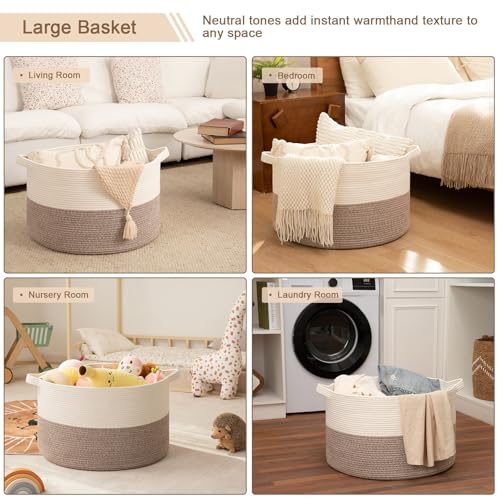 OIAHOMY 90L XXXLarge Blanket Basket Living Room Laundry - Image 7