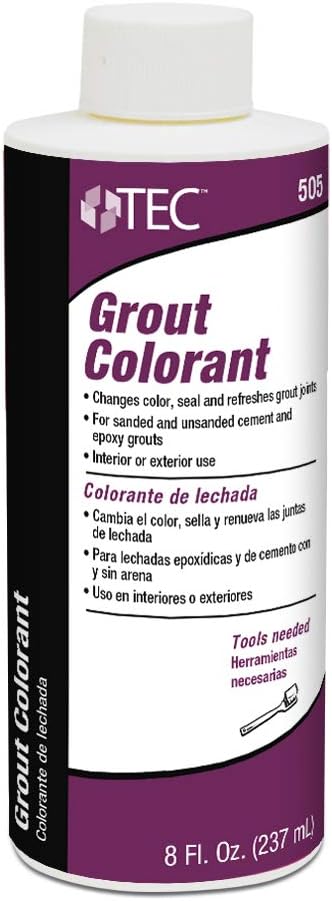 TEC Grout Colorant - Refresh and Seal or Change Grout Joint Color | A Faster and Easier Alternative to Regrouting Tile | 8 oz. Application Covers up to 350 sq. ft. - 915 Light Smoke