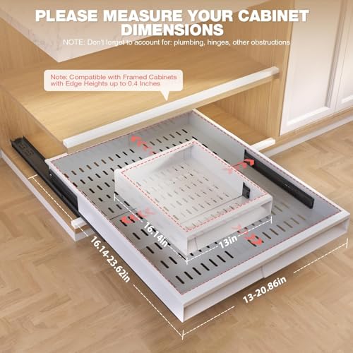 Seinloes Pull Out Cabinet Organizer, 4-Side Expandab | All Products - Image 4