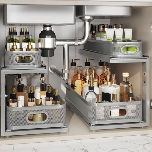 2 Pack 21IN-Depth Under Sink Organizer With Next-Gen | Under Sink Stor - Image 2