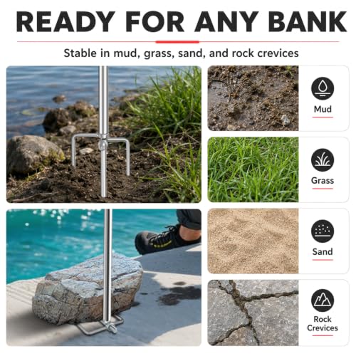 Fishing Rod Holder for Ground 2 Pack,Height - Image 6