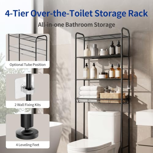 Delamu Over Toilet Storage Rack, 4 Tiers (71.9" H) - Image 5
