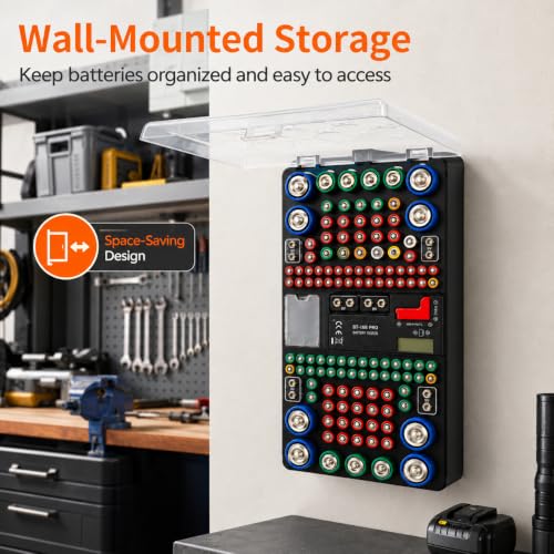 Battery Organizer Storage Case with Digital Tester, Holds - Image 7