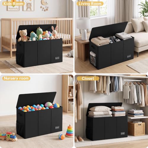 Toy Box Chest, Toy Storage Organizer with Lid Collapsible - Image 8